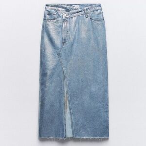 Zara Light Blue Denim Skirt